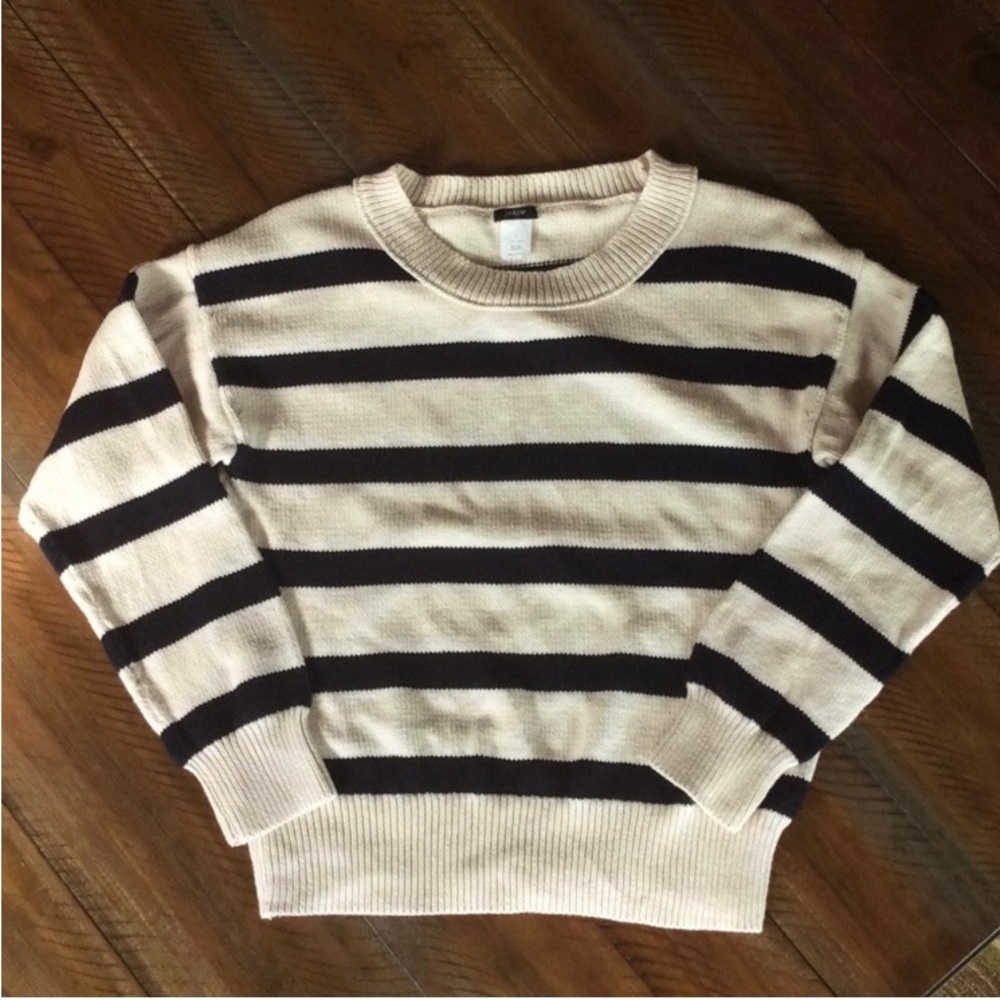 J.Crew Cotton Sweater Striped Top
